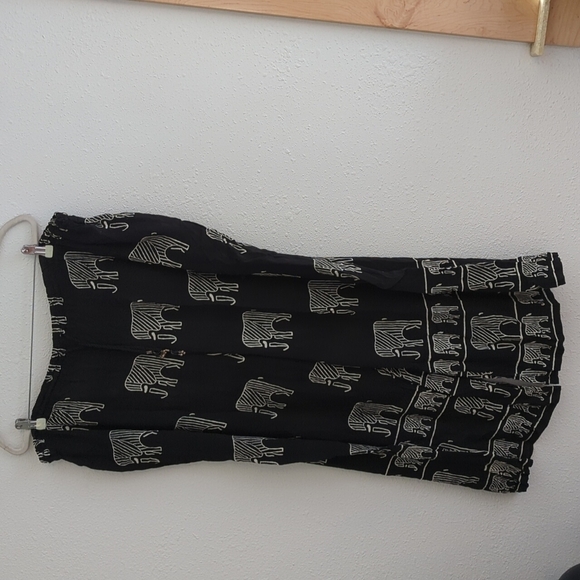 Boho Pull On Pants Elephant Wide Leg Cropped Pocket Safari Rayon Free Size India - Picture 1 of 14